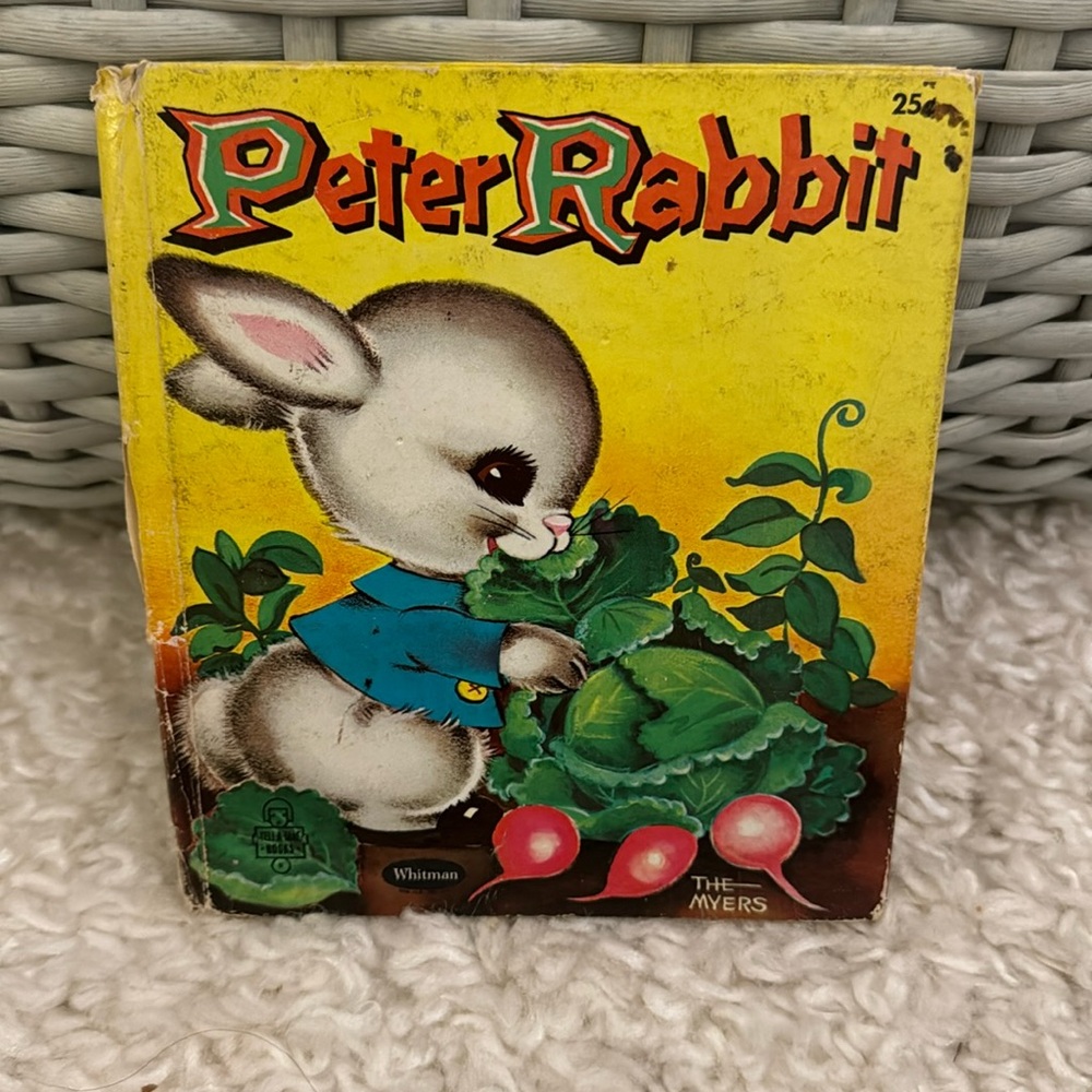 ⭐️10/$10⭐️ Peter Rabbit (Tell-A-Tale) hardcover, no story, 1959,